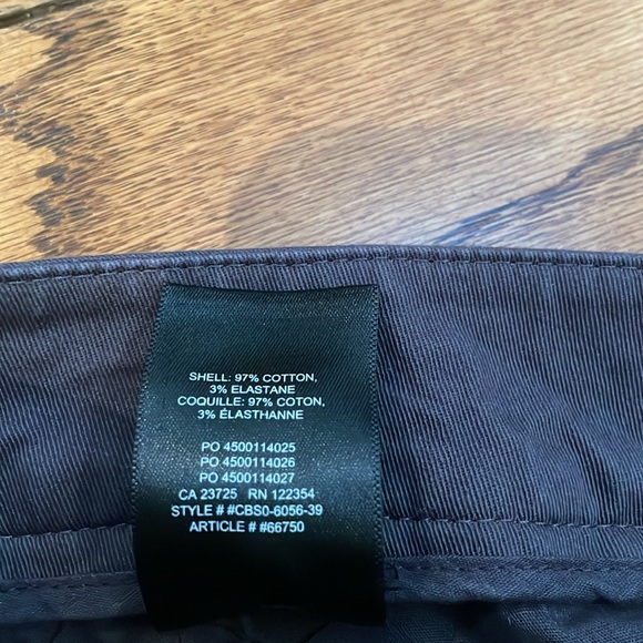 Babaton sz OO cotton/elastane wider leg back pocket darts dark grey/taupe - Picture 10 of 10